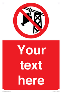 Custom prohibition do not fly kites near overhead electrical power lines